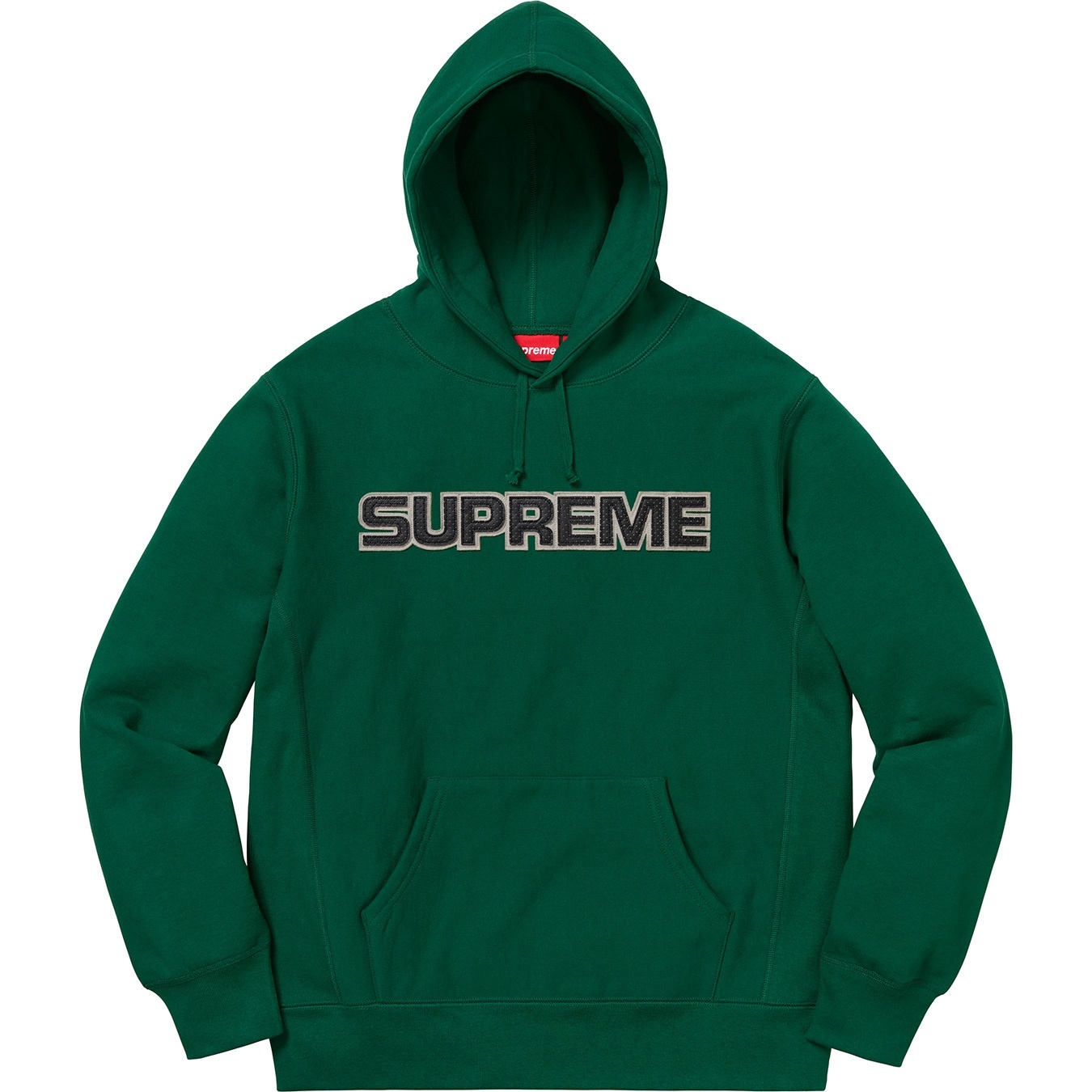 Perforated Leather Hooded Sweatshirt view 6